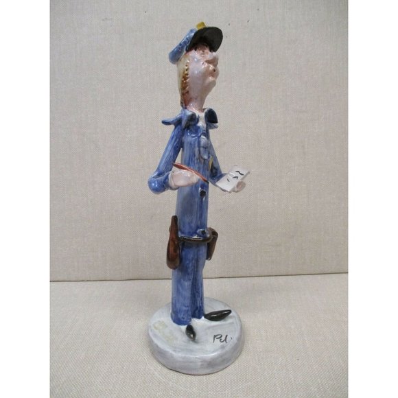 TP Ceramiche Other - Policeman Statue Signed Italy with Certification Hangin on arm 9" Gift